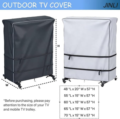 JINLI 70-75 inch outdoor TV trolley cover, courtyard TV cover, Oxford fabric - Image 9