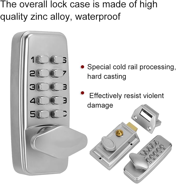 Keyless Entry Smart Door Lock, Deadbolt Digital Electronic Lock - Image 6