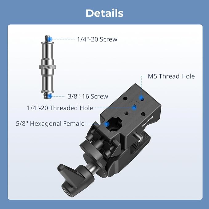 SMALLRIG Super Clamp Kit, Heavy Duty Max Load 33lb /15kg, - Image 5