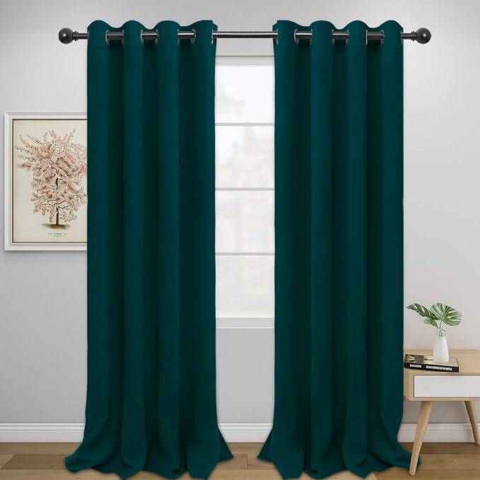 Easy-Going Blackout Curtains for Bedroom, Solid Thermal Insulated Grommet and by Easy-Going