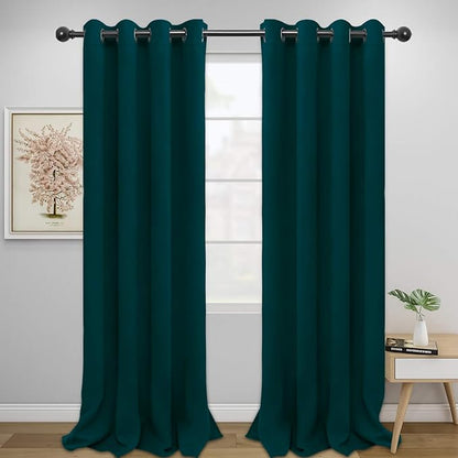 Easy-Going Blackout Curtains for Bedroom, Solid Thermal Insulated Grommet and by Easy-Going