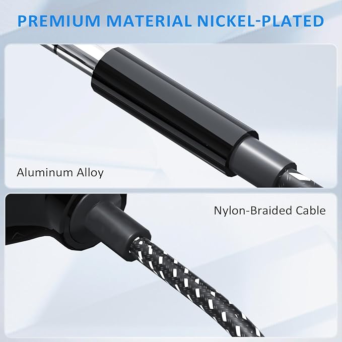 LP Headphone Splitter, Nylon-Braided 3.5mm Audio Stereo Splitter, Male to 3 - Image 4