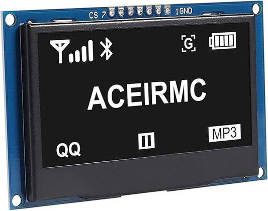 ACEIRMC 2.42 inch 128x64 OLED LCD Display Module SSD1309 7 Pin SPI/IIC I2C by ACEIRMC