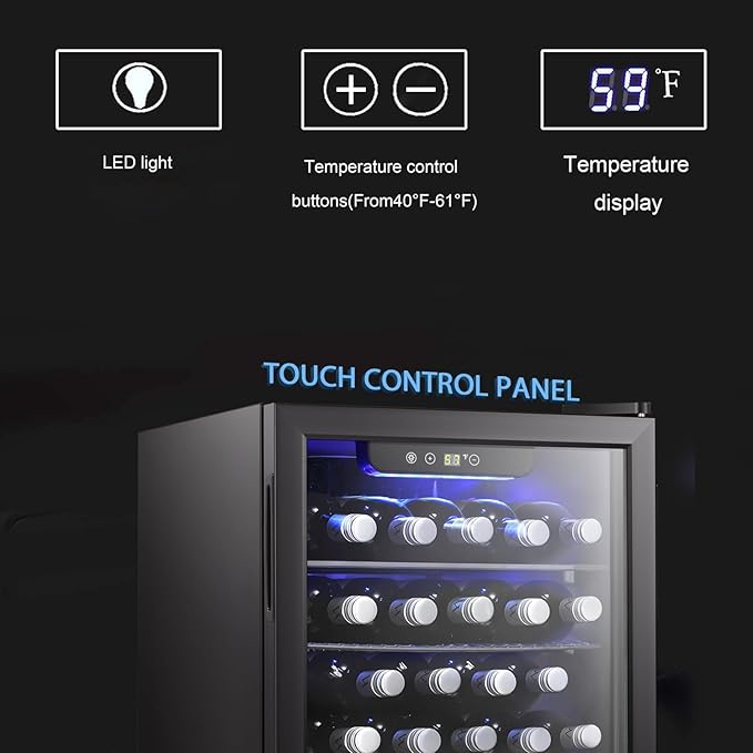 Antarctic Star 16 Bottle Wine Cooler/Cabinet Beverage Refrigerator Small Mini - Image 5