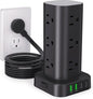 Power Strip Tower with Multiple Outlets, Flat Plug Surge Protector Tower by Unknown