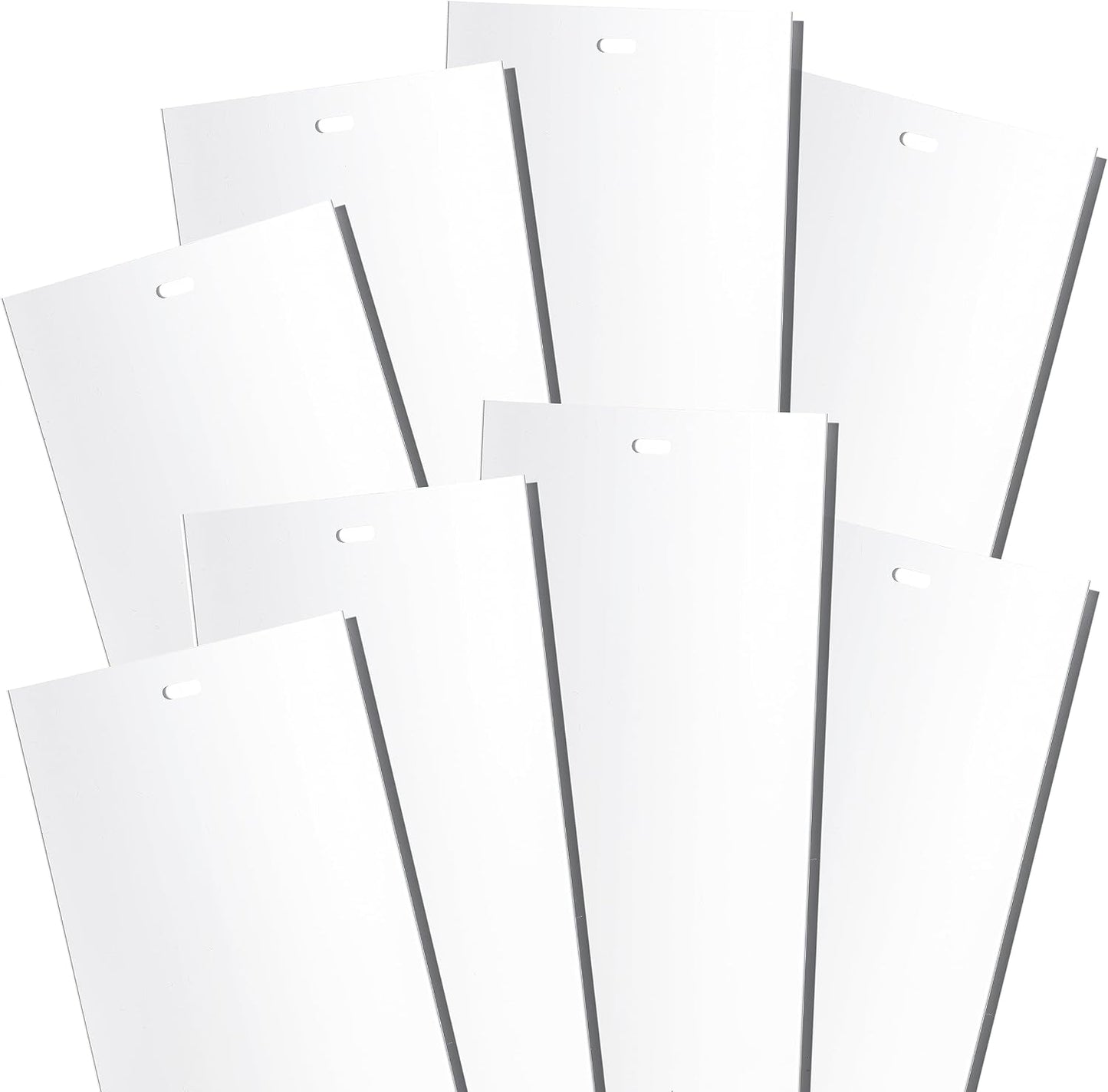 White Vertical Blinds Replacement Slats, for Doors and Windows. Easy Install Standard Replacement, 82.5” Long x 3.50" Wide (4)