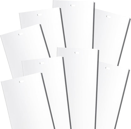 White Vertical Blinds Replacement Slats, for Doors and Windows. Easy Install Standard Replacement, 82.5” Long x 3.50" Wide (4)