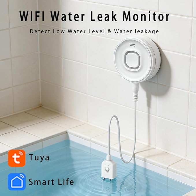 WiFi Water Leak Detectors for Home, Real-Time Mobile Alerts Smart Water Sensor - Image 2
