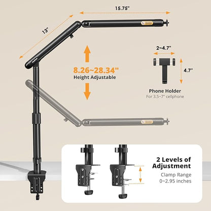 SupeDesk Overhead Camera Mount, Adjustable Desk Mount - Image 4