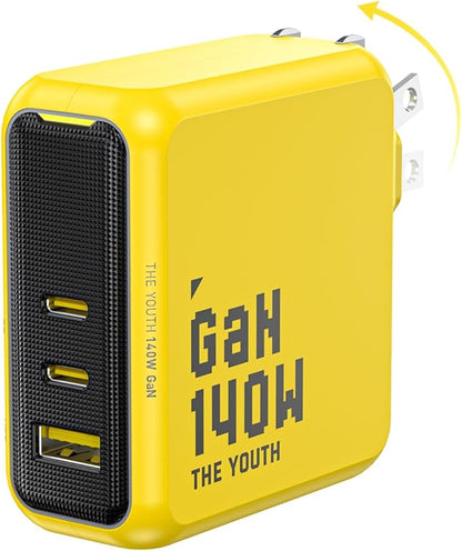 AOHI Youth 140W GaN+ USB C Charger 100W Laptop Fast Charger PD3.1 PPS 3-Port by AOHI
