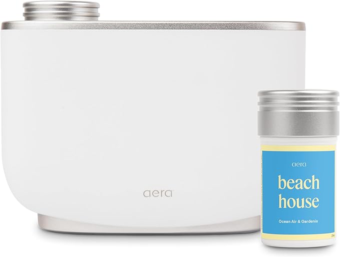 Aera Essential Oil Fragrance Diffuser + Beach House Scent Bundle by Aera