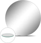 WGVI WGV Large Round Mirror Plate 16" Diameter, 4 mm Thickness, Frameless Sanded Edges, Quality Thick Candle Tray, Home Event Party Wedding Table Centerpiece Wall Decor, 1 Piece