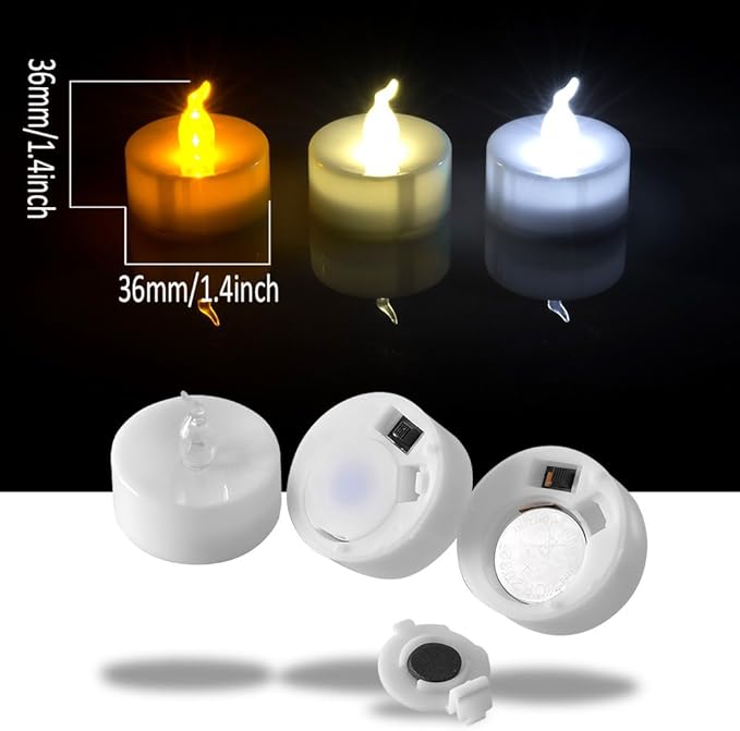 AGPTEK Tea Lights, 100 Pack Flameless LED Candles Battery Operated Tealight - Image 5