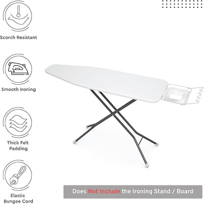 Encasa XO Ironing Board Cover and Pad 42"x14" - 4mm Felt Medium Iron Board - Image 2