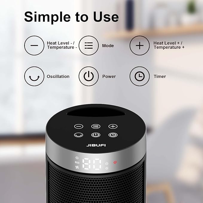 Ceramic Space Heater, Portable Indoor Heater - Image 2