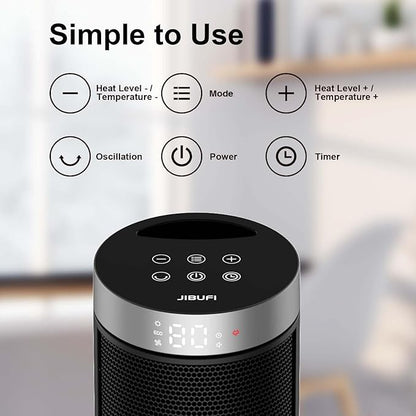 Ceramic Space Heater, Portable Indoor Heater - Image 2