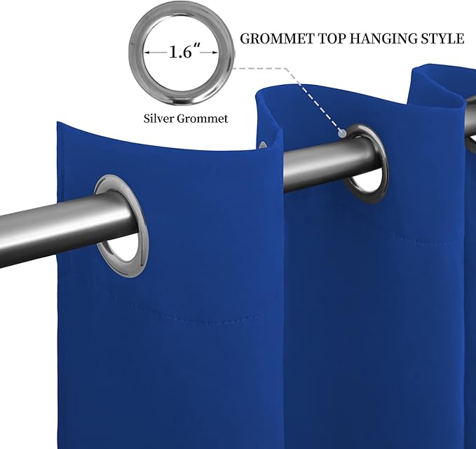 Easy-Going Blackout Curtains for Bedroom, Solid Thermal Insulated Grommet and - Image 5