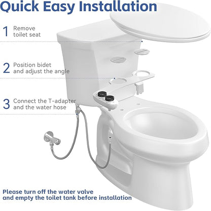 Bidet Attachment for Toilet Sprayer, Self-Cleaning Dual Retractable Nozzles - Image 5