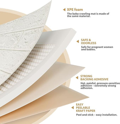 JOLOV 30 PCS 3D Wall Panels Peel and Stick - Image 4