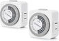 G-Homa Timers for Electrical Outlets, 24 Hour Indoor Plug-in Mechanical Timer by G-Homa