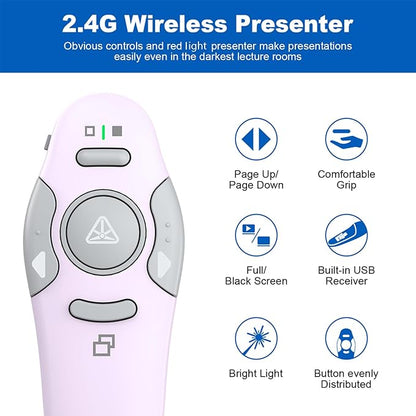 QUI Presentation Clicker Wireless Presenter Remote Clicker - Image 2