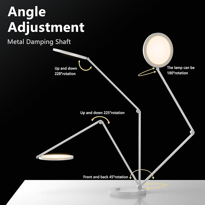 ANNAITE LED Desk Lamp for Home Office, Eye-Caring Modern Desk Light, 3 Color - Image 5