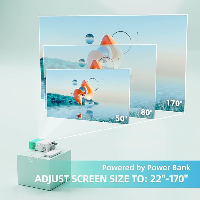 Projector Mini Portable Outdoor Movie Projectors, LED Pico Video Projector - Image 7