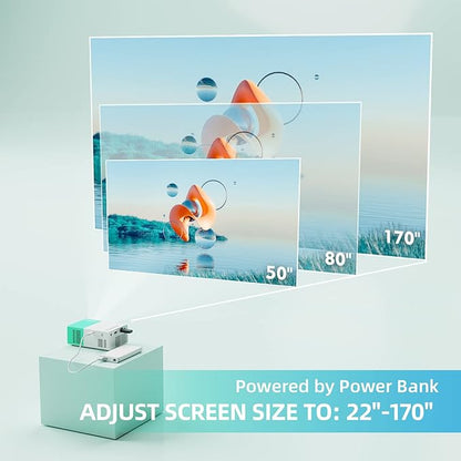 Projector Mini Portable Outdoor Movie Projectors, LED Pico Video Projector - Image 7