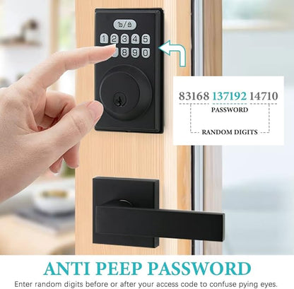 Keyless Entry Door Lock with 2 Handles, Electronic Keypad Deadbolt Front Door - Image 4