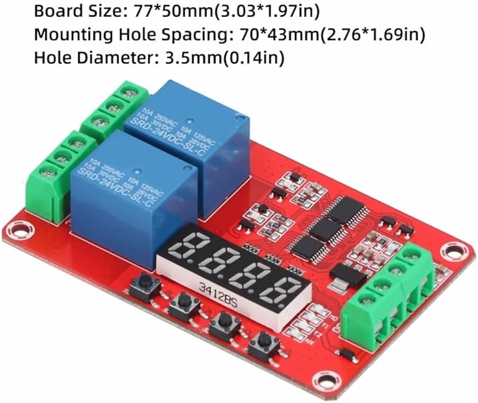 Relay Module 2-Channel 5V/12V/24V - Image 4