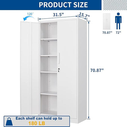 Metal Storage Cabinet-71” Tall Steel File Cabinets - Image 3