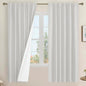 LAMIT 100% Blackout Linen Curtains, 72 Inch Linen Textured Living Room Curtains by LAMIT