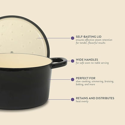 Crock Pot Artisan 7-Quart Round Cast Iron Dutch Oven - Image 4