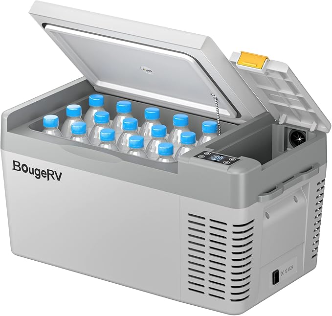 BougeRV 12 Volt Refrigerator, CRPRO 21 Quart 12V Car Fridge, Portable Freezer by BougeRV