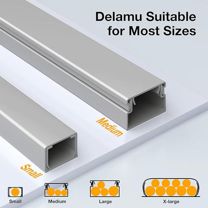 Delamu 157in Cord Hider, Cord Cover Wall Cable Management, Paintable Wire Cover - Image 9