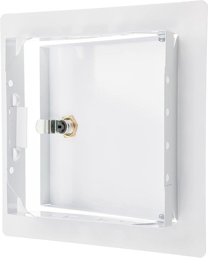 6" x 6" Lockable White Metal Access Panel. Service Shaft Door Panel - Image 5
