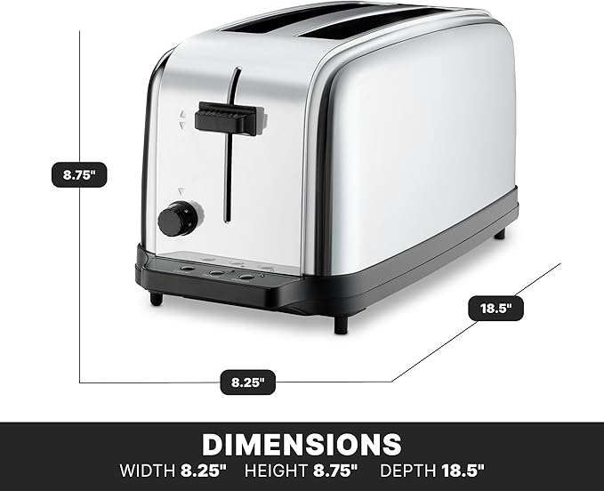 Waring Commercial WCT704 4 Slice Extra Long Slot Light Duty Pop-Up Toaster - Image 3