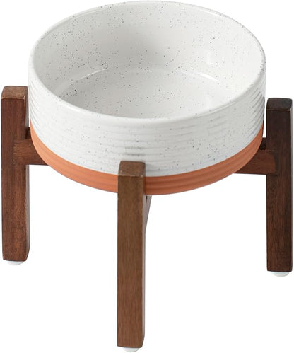 Ceramic 7.3inch Raised Dog Bowl Set, Elevated by Havniva