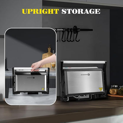 Aigostar Panini Press, 1200W Sandwich Maker and Electric Indoor Grill - Image 8