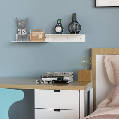 12 Inches Acrylic Wall Shelves 2 Pack, Floating Shelf - Image 2