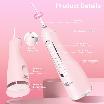 JNGOODS Cordless Water Dental Flosser Oral irrigator, JNGOODS 300ml - Image 8