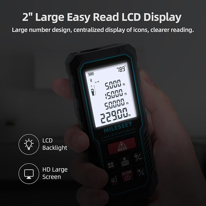MILESEEY Laser Measurement Tool, 229Ft Laser Measure - Image 7