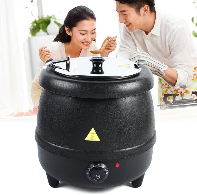 10L Commercial Electric Soup Kettle Pot Soup Maker Stainless Steel Insert Pot - Image 2