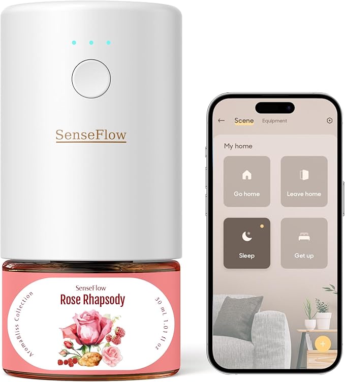 SF101S Pro Smart Plug In Air Freshener, Waterless Essential Oil Diffuser by SenseFlow