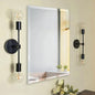 32x40 Inch Bathroom Mirror Frameless Beveled Edge Rectangle Wall Mirror by LAMCHMOR