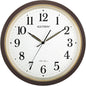 Caysie 16 Inch Large Silent Non Ticking Wall Clock, Quartz Battery Operated, Round Decorative Retro Brown Clock for Living Room, Bedroom, Kitchen, School, Office (Brown)