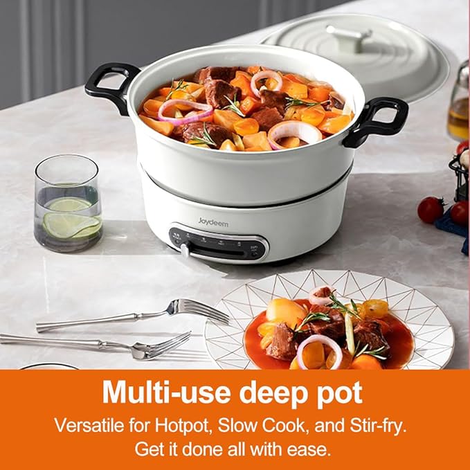 Joydeem 2 in 1 Electric Hot Pot, Shabu Shabu Pot - Image 5