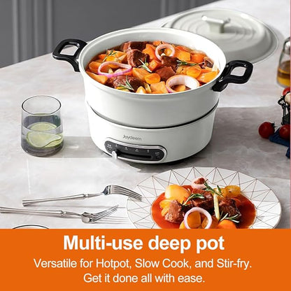 Joydeem 2 in 1 Electric Hot Pot, Shabu Shabu Pot - Image 5