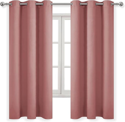 DWCN Rose Blackout Curtains for Living Room, Solid Thermal Room Drakening - Image 7