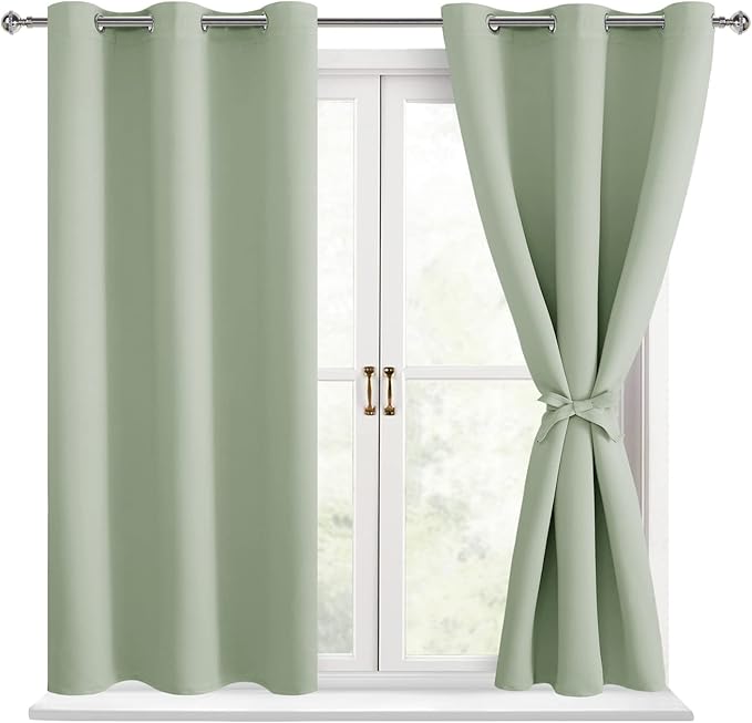 Hiasan Short Blackout Curtains for Bedroom by Hiasan